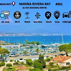 #901 Marina Riviera Bay - Vue Et Port Panoramique , Villeneuve-Loubet France